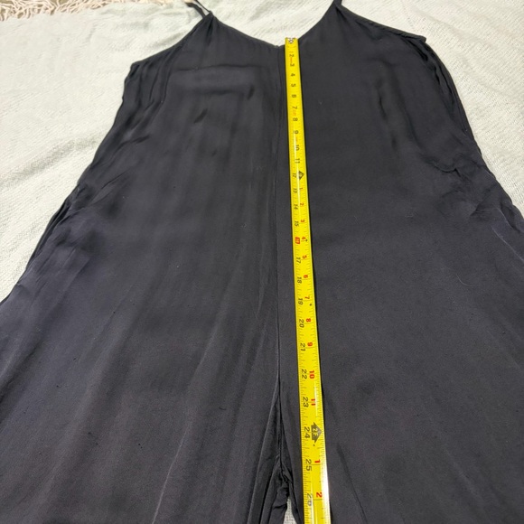 SILKY STARK X BLACK JUMPSUIT SLEEVELESS TANK SZ L ClASSIC BOHO BEACHY - Picture 10 of 12